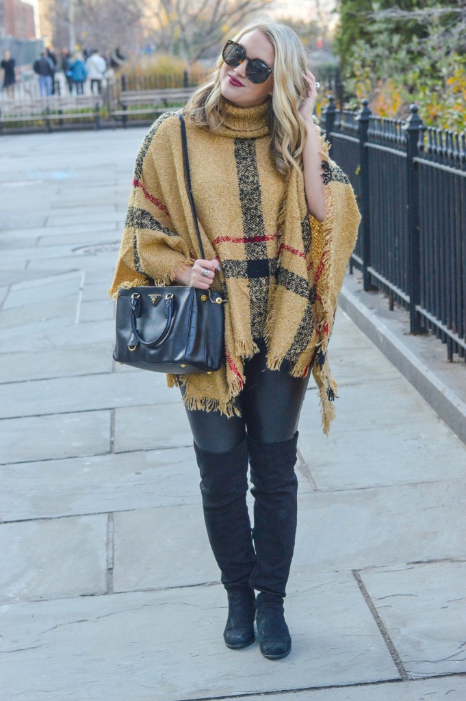 burberry style poncho