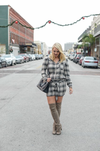 Ryleigh Romper - Society Prep Plaid Flannel main image 1